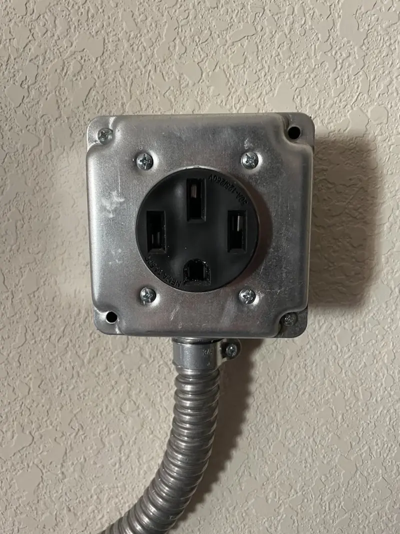 NEMA 14-50 outlet installed for Smart Home Electrical in Russell